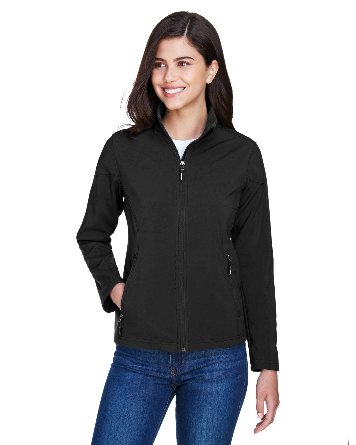 Ladies Two-Layer Fleece Bonded Soft Shell Jacket