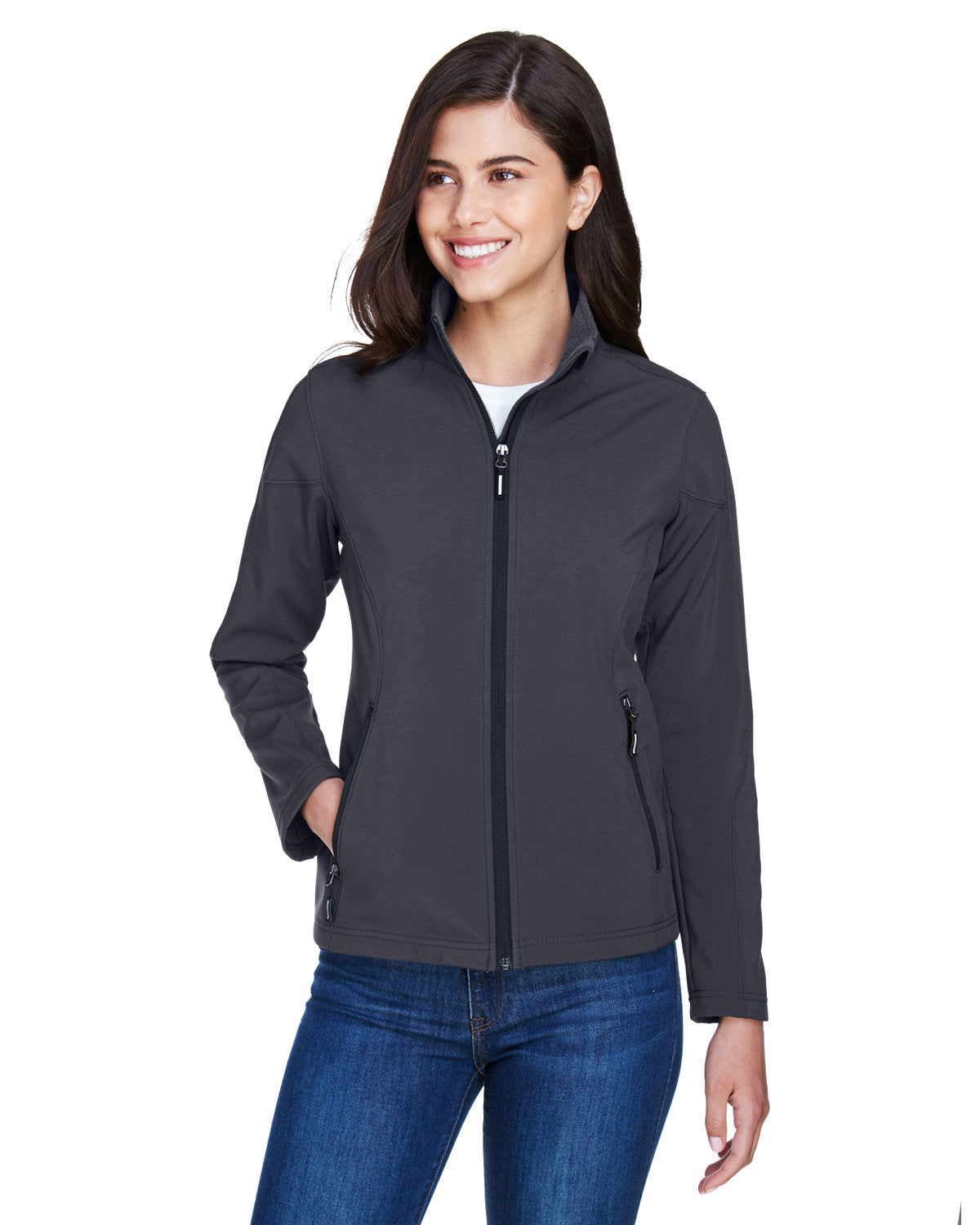 Ladies Two-Layer Fleece Bonded Soft Shell Jacket